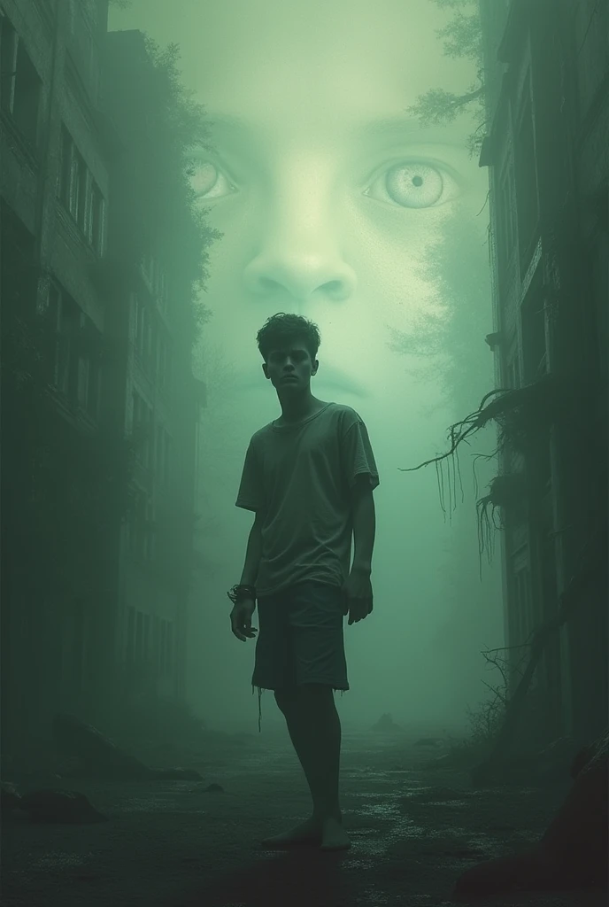 Draw me a picture about this phrase " I suddenly woke up in the middle of my dream, But only to realize that I was dreaming and that I needed to keep doing it so as not to die.!! "
