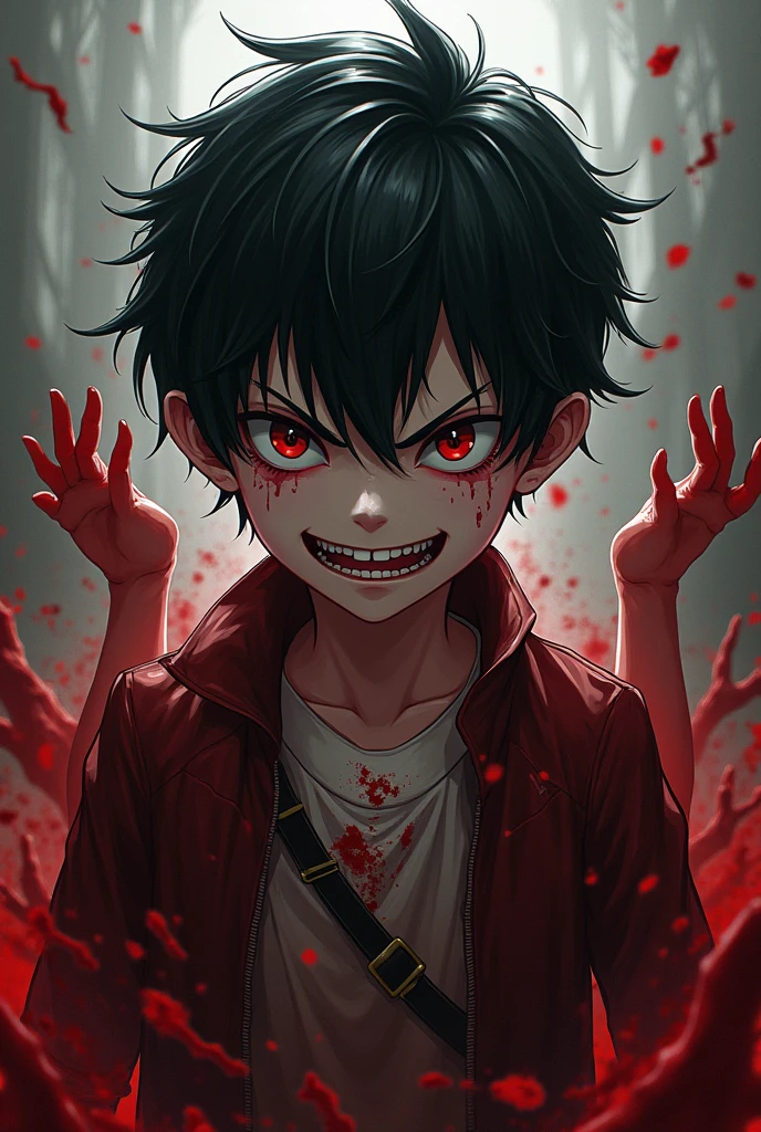 Amine boy, killer, horror, dangerous, bloody,