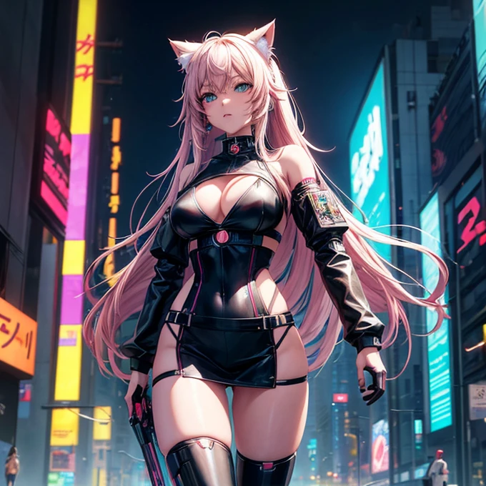 Anime girl with long hair and cat ears in the city, digital Cyberpunk anime art, Cyberpunk Anime Girl mech, female Cyberpunk Anime Girl, Cyberpunk Anime Girl, anime cyberpunk art, Cute Cyborg Girl, Digital Cyberpunk - Anime Art, Cyberpunk anime art, BoobsCyberpunk, Anime Style 4k, Perfect Android, Cyberpunk beautiful girl, Beautiful girl cyborg