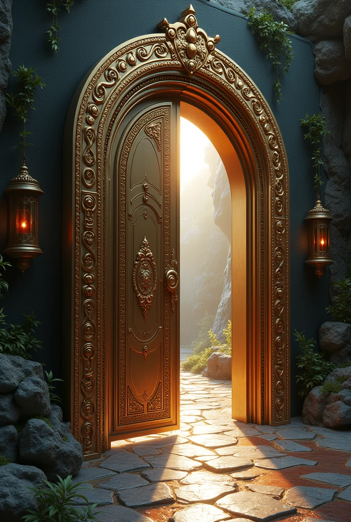 opened shiny door
