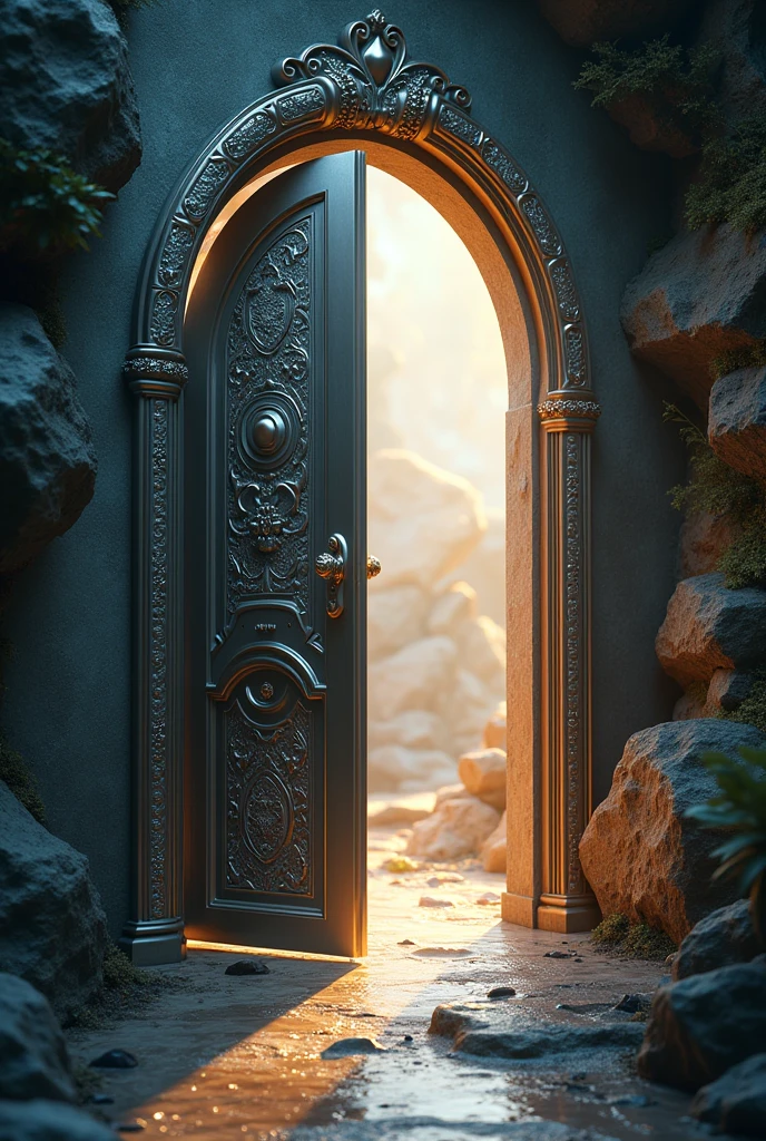opened shiny door
