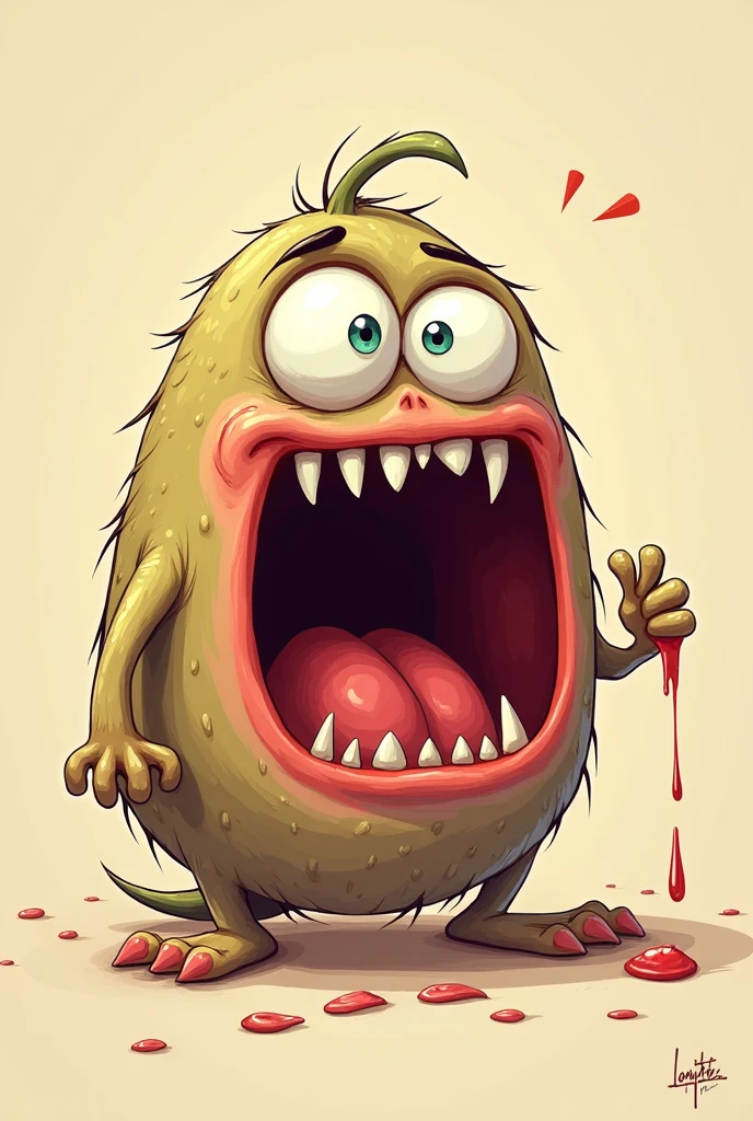 Image that portrays hunger in a comical way