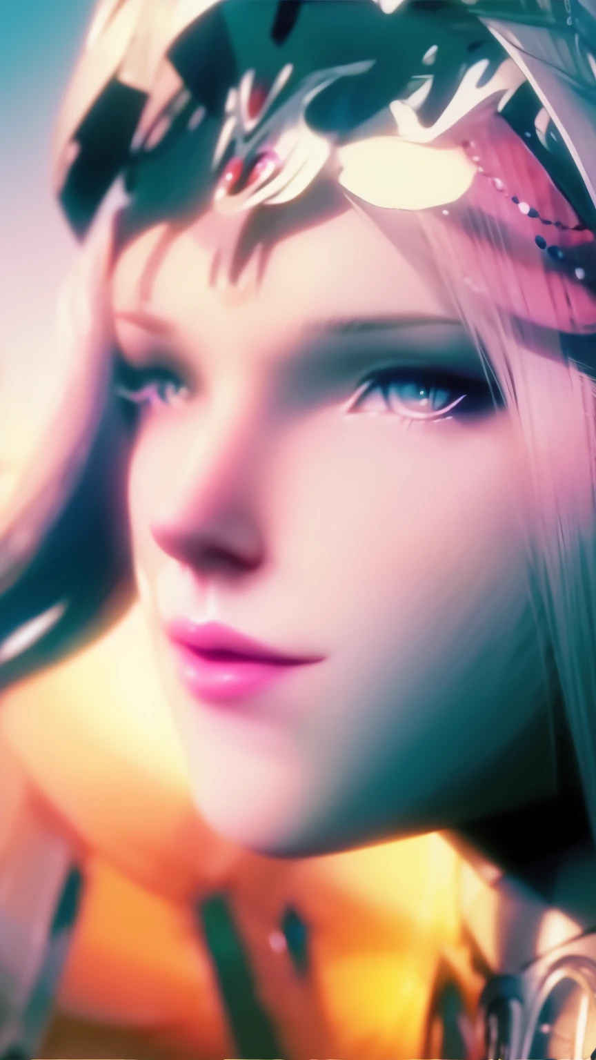 a girl, technicolor, a pastel, rayonism