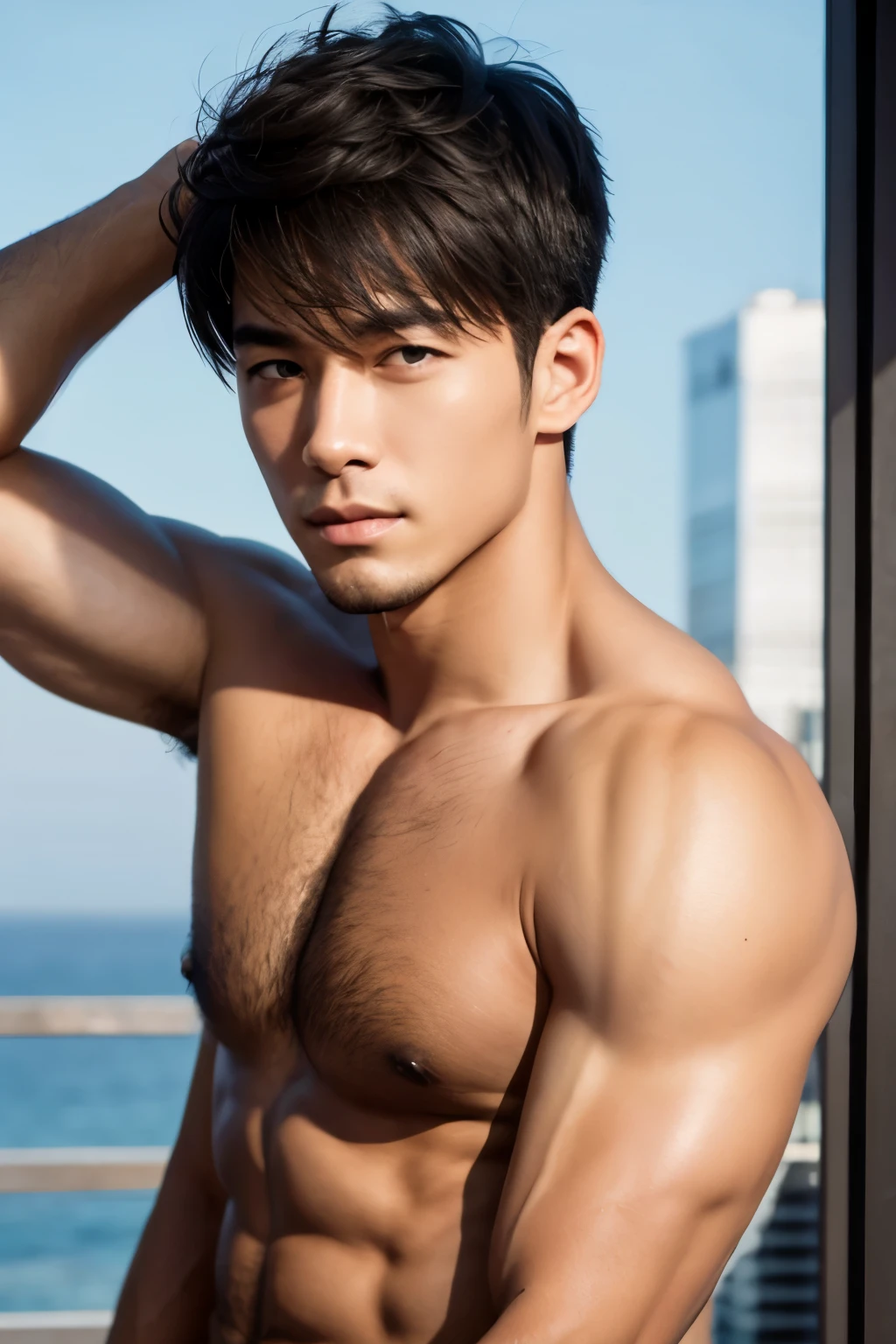 Short hair Yankee Muscular
