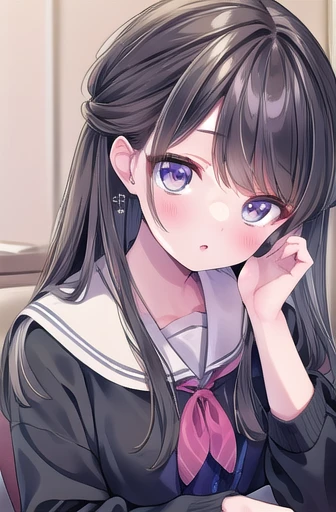 (masterpiece:1.2),Highest quality,Pixiv,Shino&#39;s Egg、
one person&#39;s,cup,alone,Black Hair,Long Hair,chest,View your viewers,Brown eyes,大きいchest、Completely naked、Nipples
