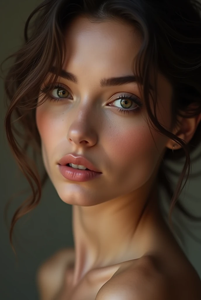 beautiful detailed woman, french  beautiful detailed eyes, beautiful detailed lips, extremely detailed face, 1girl, no bra, sensual expression, seductive look, looking at viewer, erotic pose, elegant, graceful, charming, (best quality,4k,8k,highres, masterpiece:1.2),ultra-detailed,(realistic,photorealistic,photo-realistic:1.37),