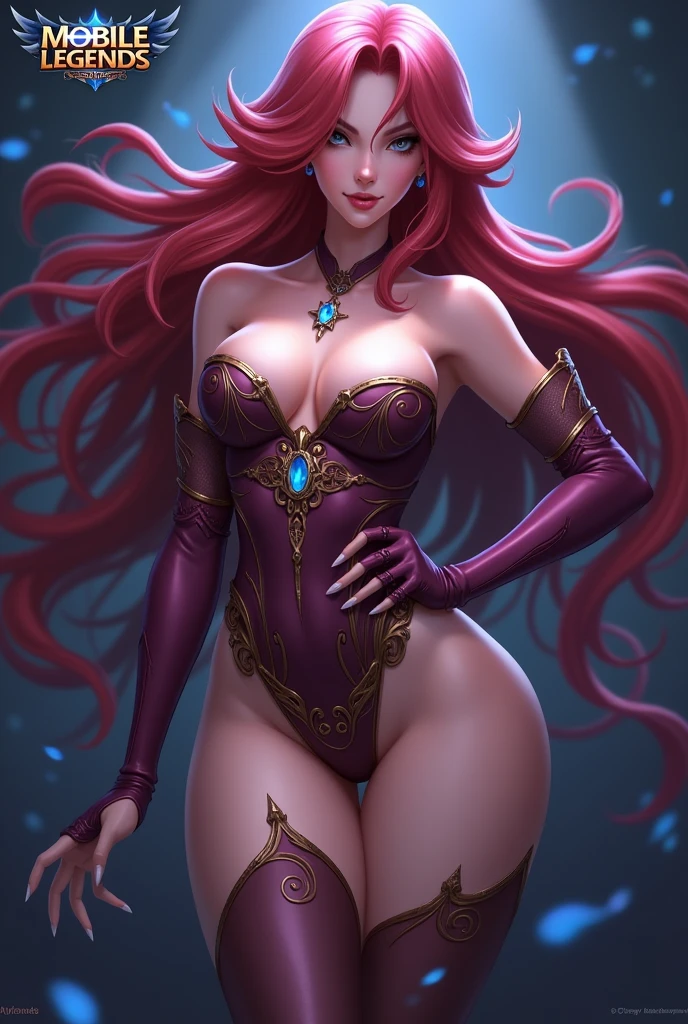 Leqgie of leguends "Ahri voluptuous sexy pose"