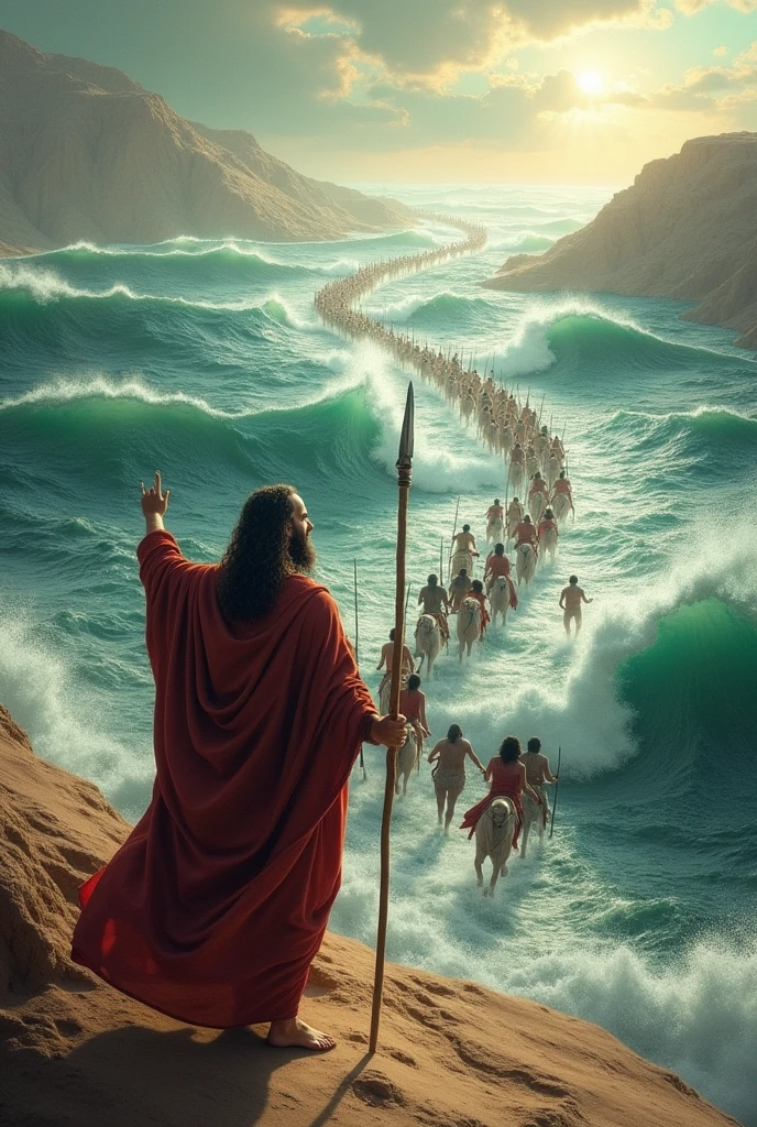 Moses opening the red sea 