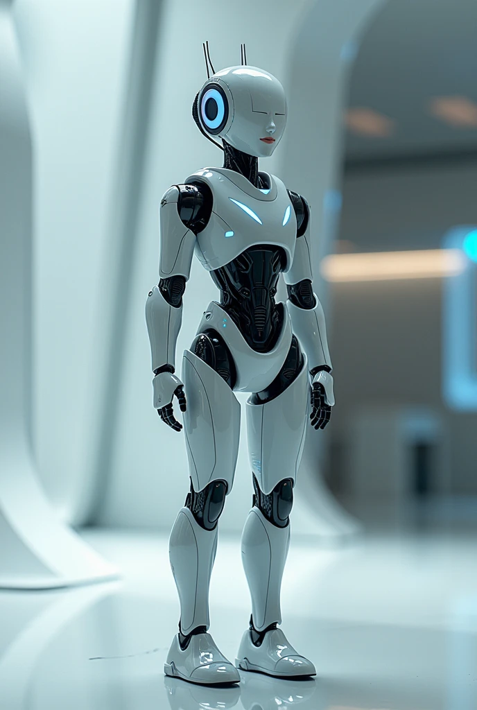 Create an animated robot that has the power to know the information of all people. easy to draw