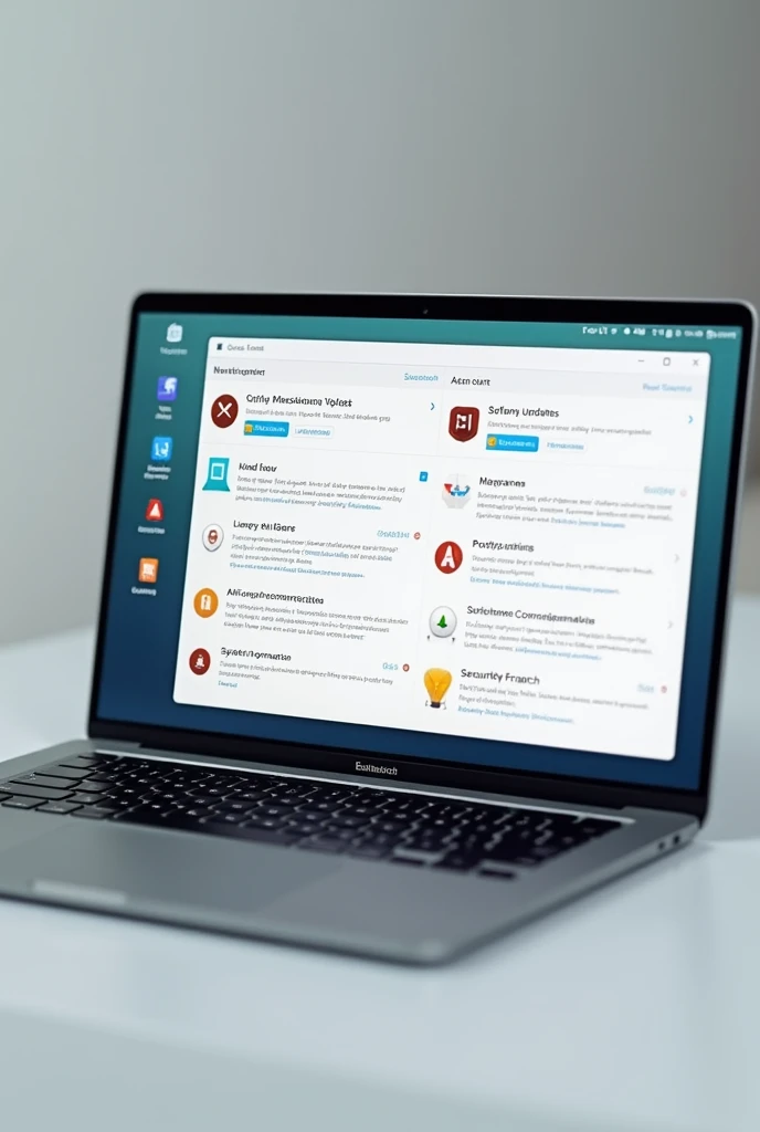 Picture of a laptop desktop screen showing update notifications

