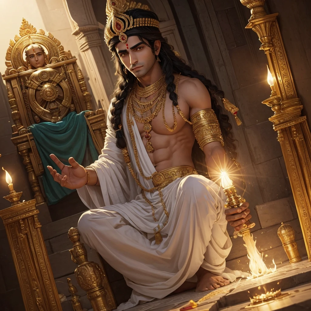 At first there was only one place ‘Anami (Anamay) Lok’. Which is also called Akah Lok, the Supreme God lived alone in that nameless world. The real name of that God is Kavirdev i.e. Kabir Parmeshwar. All the souls were contained in the body of that rich man. The analogical name of this same Kavirdev is Anami Purush (Purusha means Lord. God has created man in his own image, hence man is also named Purush.) Light of a hair follicle of Anami Purush. Sankh is greater than the light of the sun.12 k quality 
