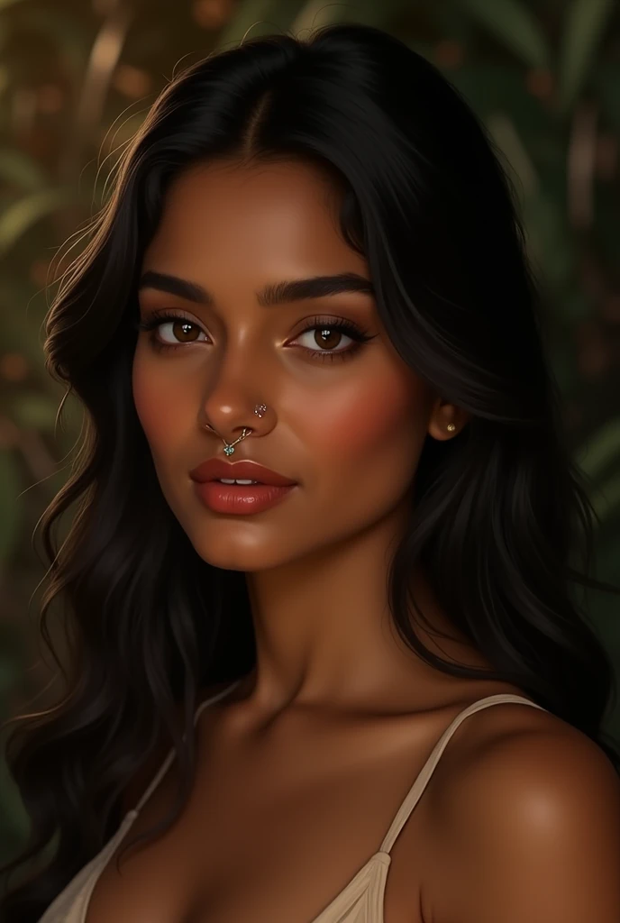 Bengali with a nose ring in left nostril.