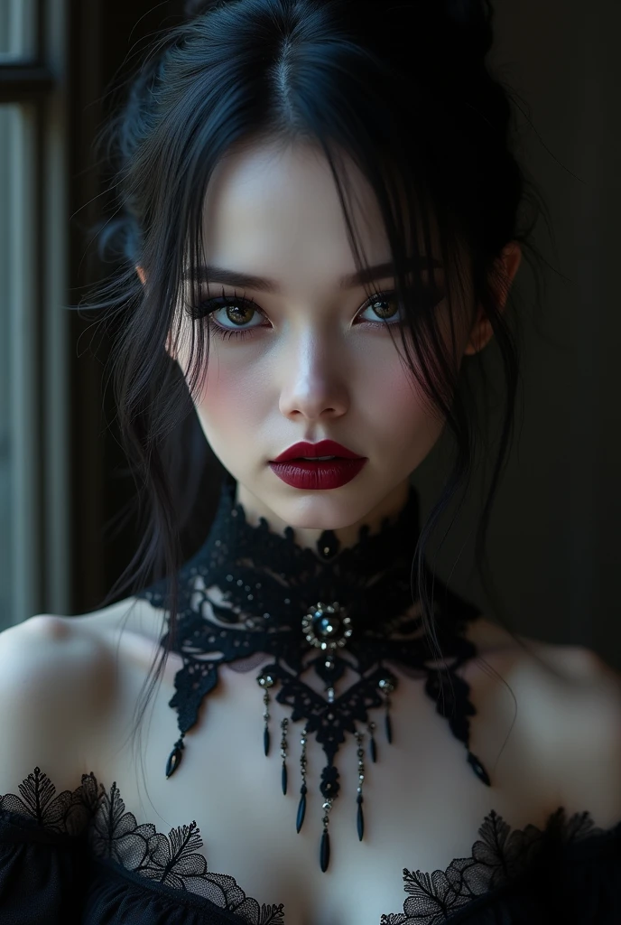 Sexy girl gothic makeup