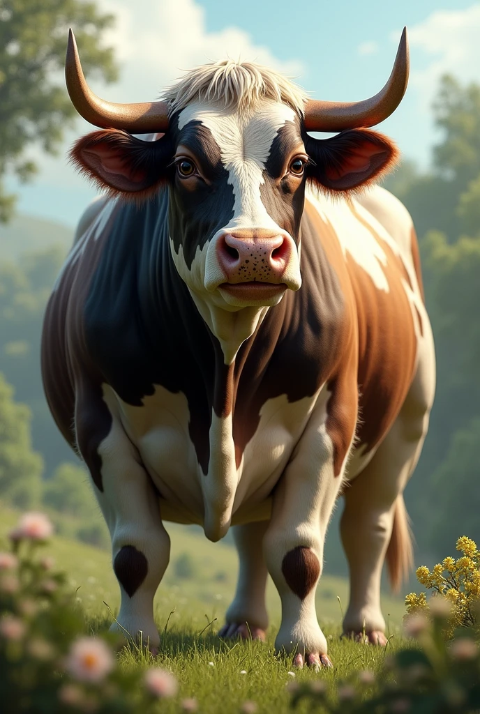 Photo realistic fat cow