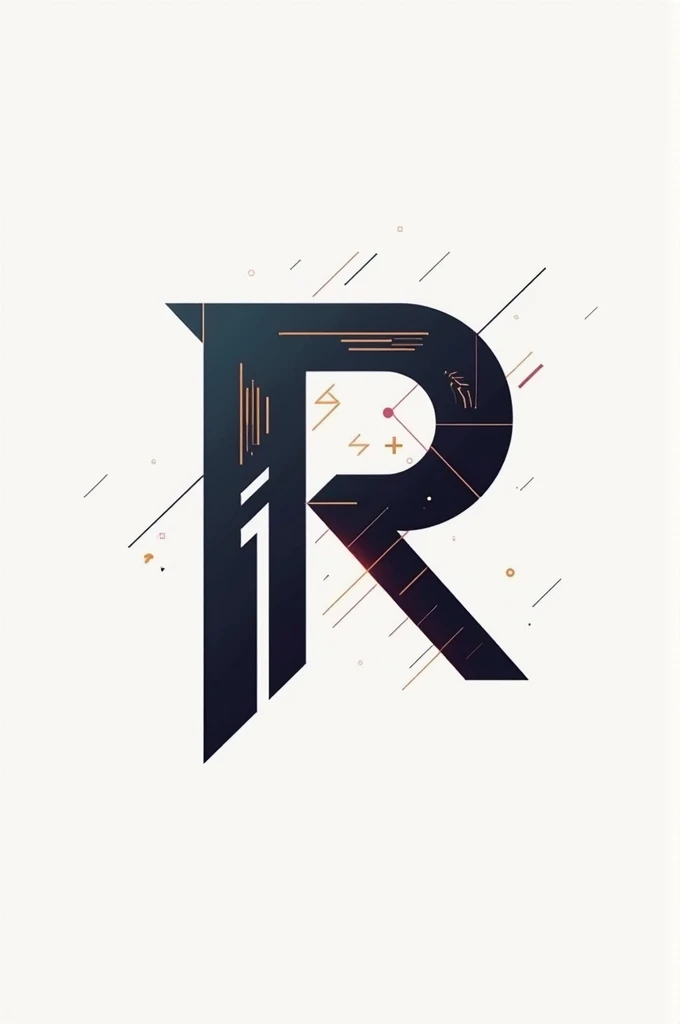 Generate me a logo with the letter R with a Geimer theme