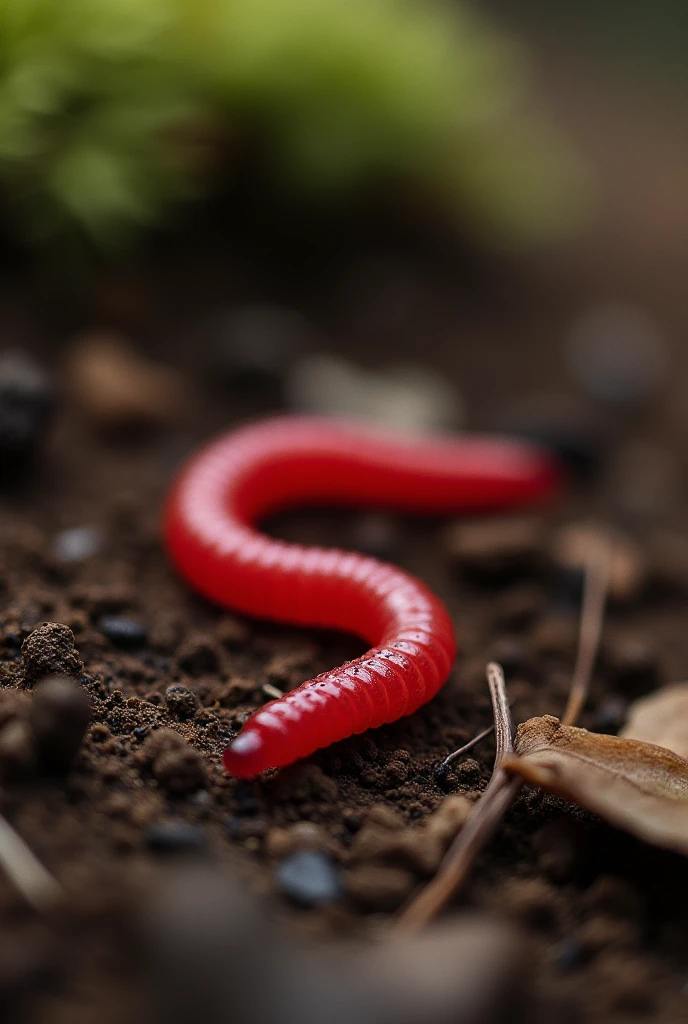 red earthworm tiny