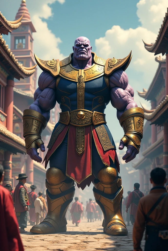 mongolian thanos in mongolian city