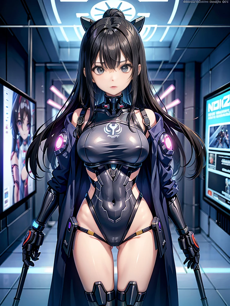Many women in costumes are standing in a room, Cyberpunk art inspired by Masamune Shirow, Flicker, Neo-Dada, Fully robotic!! girl, BoobsCyberpunk, y 2k Cybercore, Biomechanical Boobs, Cyber Japan Armor, cyborg - girl, Japanese Cyborg, girl in mecha cyber armor, Gynoid Cyborg Body, roboT