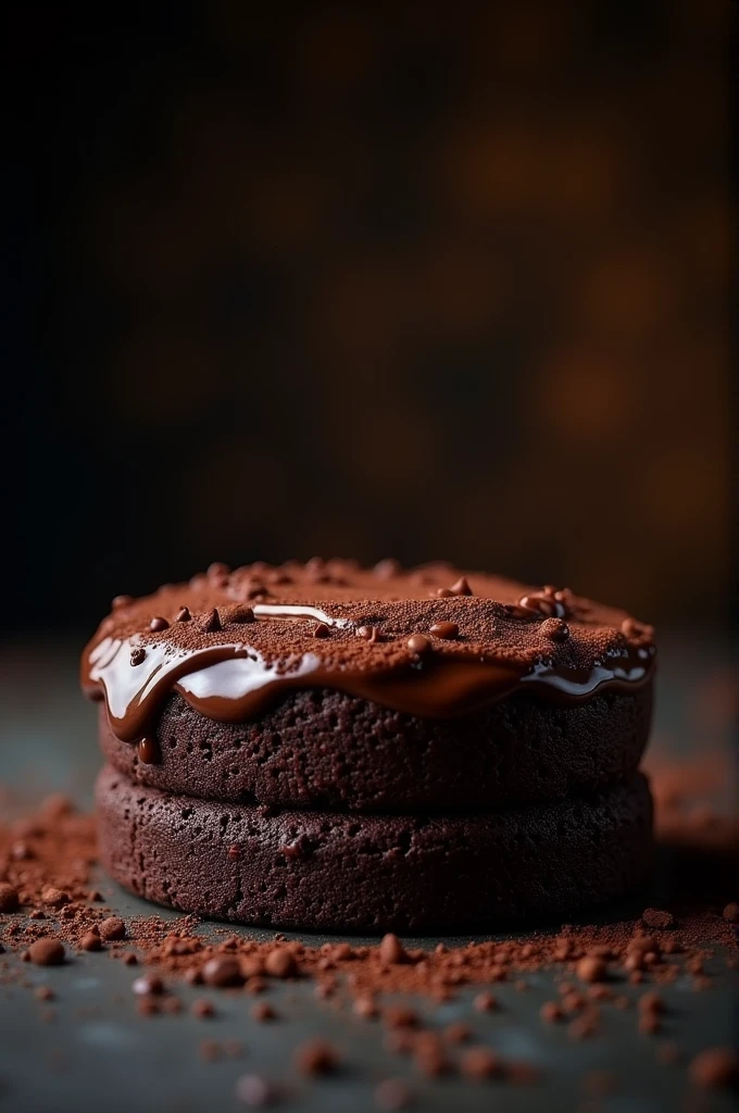cinematic film still chocolate, chocolate cake, dark background, quality photo, moist texture, frosting, studio photo, slice . shallow depth of field, vignette, highly detailed, high budget, bokeh, cinemascope, moody, epic, gorgeous, film grain, grainy