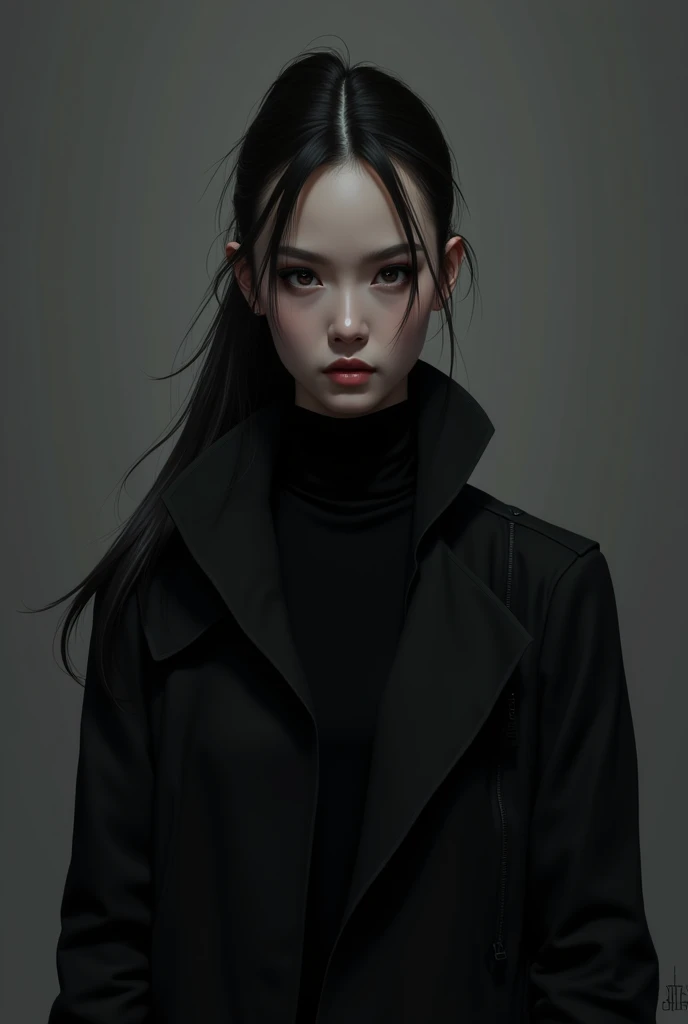 I need a drawing of a character that will be the face of a YouTube channel, will be a music channel, and the style of music is techno and electronic in general. Dark color palette and black. I will send an image from a well-known music streaming channel that I like. If it can be something similar but with the character, a fair-skinned person in black clothes who goes to raves and enjoys music would be perfect. In drawing form same as in the reference image.