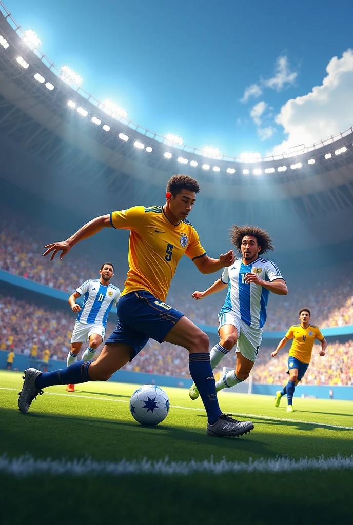 Final of the World Cup between Colombia and Argentina 
