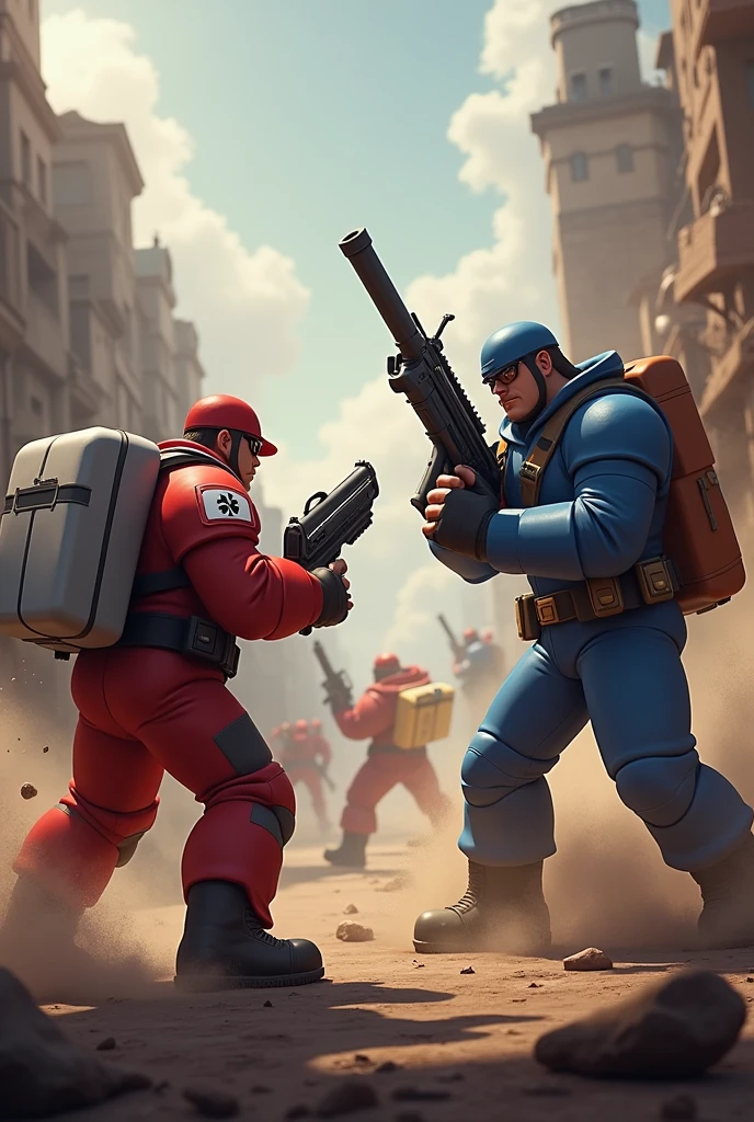 Medic y heavy vs blue tf2