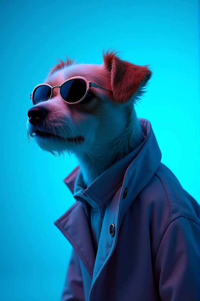 The best teddy name
cell phone wallpaper, Award-Winning Wallpaper, portrait photography, In the front view is a portrait of a cute dog wearing mid-1960s space age fashion, Side view photo, Shot with Canon EOS R5, Set a strong contrast that accentuates the subject, Fluorescent blue tone, Wearing a very modern coat and sunglasses is a modern 1960s style, Clothes all in one color, beautiful background
