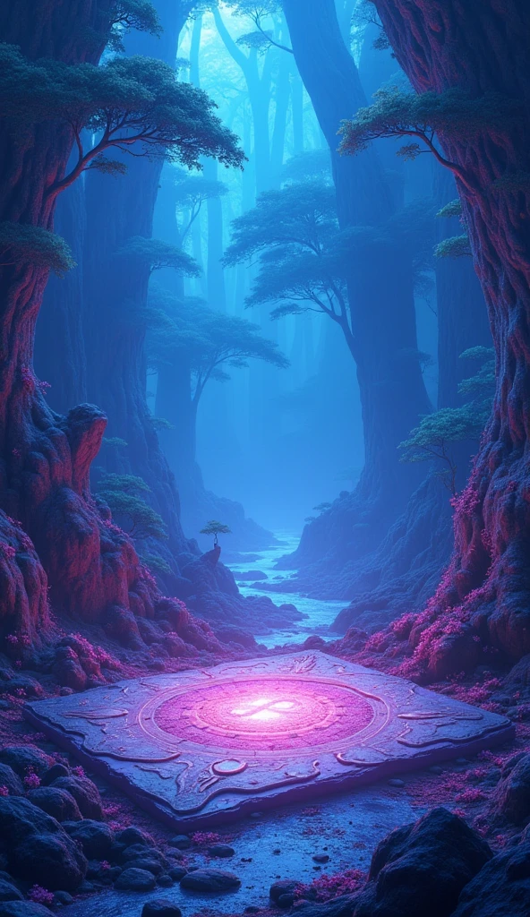 It&#39;s like a game using a map.、A magical and fantastical world where the blue color catches your eye。, Purple and black color, Rendered in deep pink、Contains the infinity symbol 