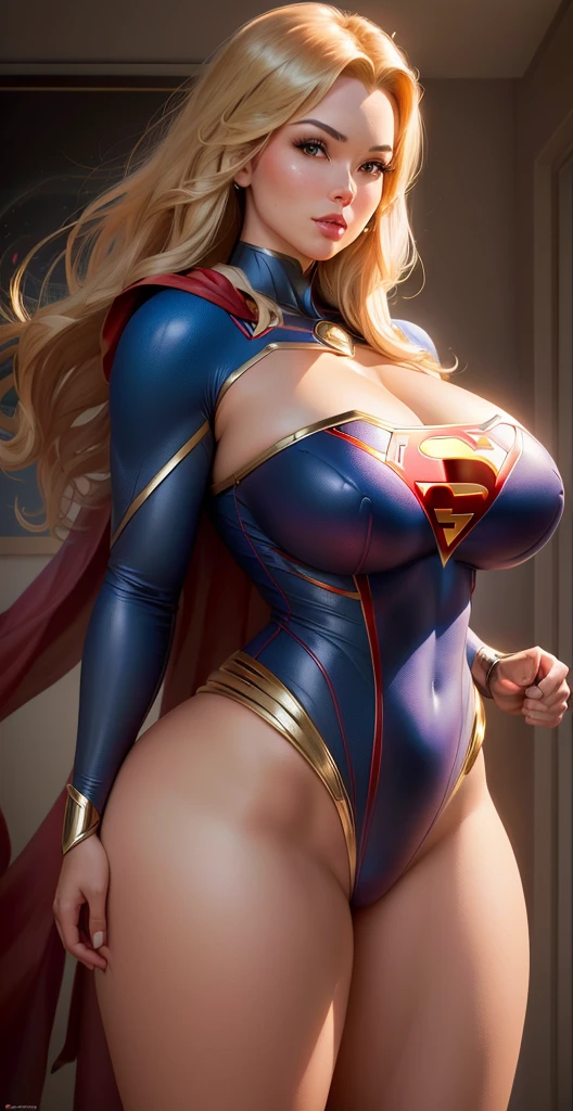 a close up of a woman in a superman costume posing, power girl, extremely detailed artgerm, artgerm julie bell beeple, chris moore. artgerm, supergirl, artgerm jsc, artgerm. high detail, by stanley artgerm, style artgerm, artgerm detailed, artgerm style,big ass, wide hips, voluptuous, huge thighs, slingshot bikini, thick ass,(((same face)))), 