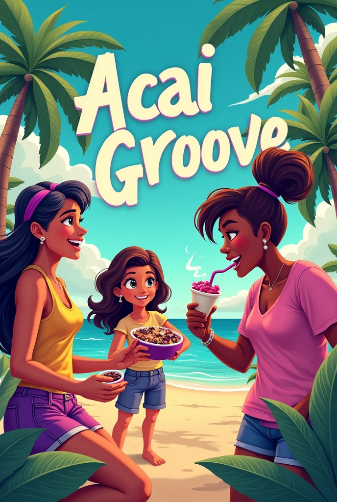 Art for açaí shop with name, Acai Groove