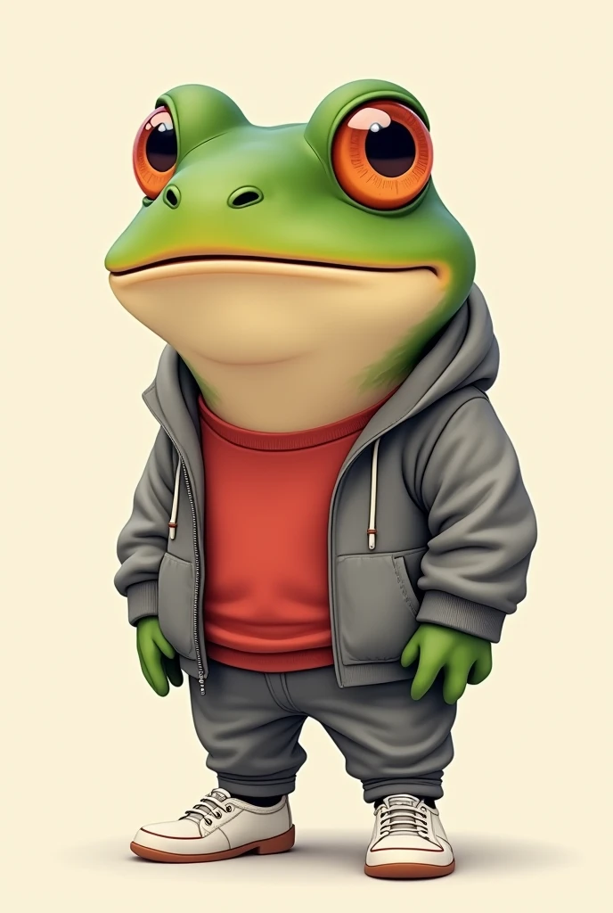 animated baby toad in grey jacket red t-shirt, gray pants and white shoes
other
