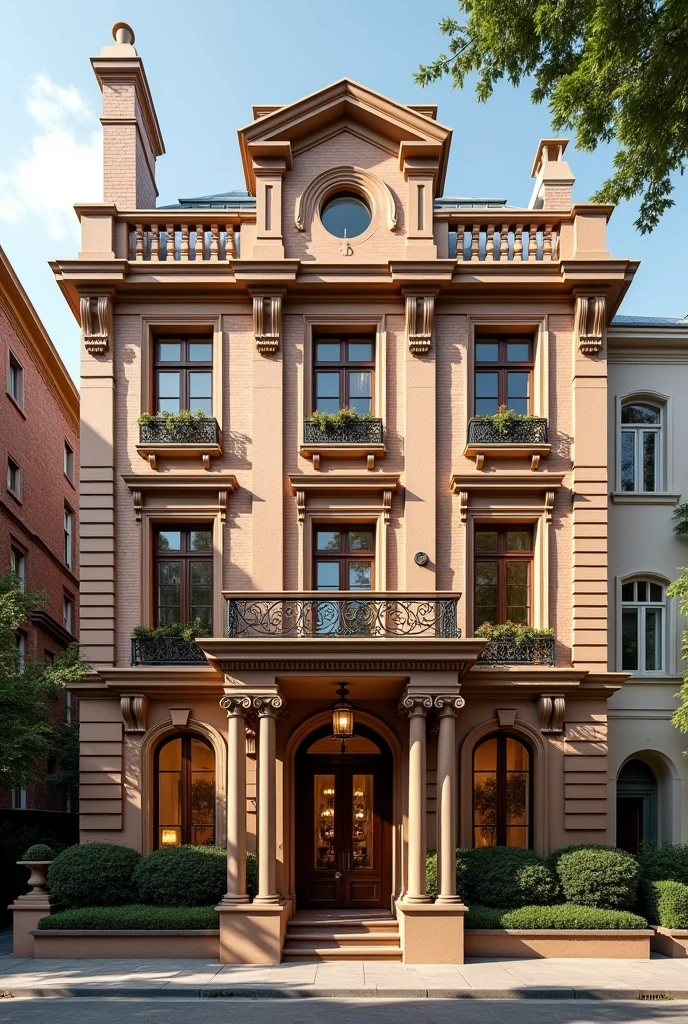 small hotel front looks and design Aesthetic