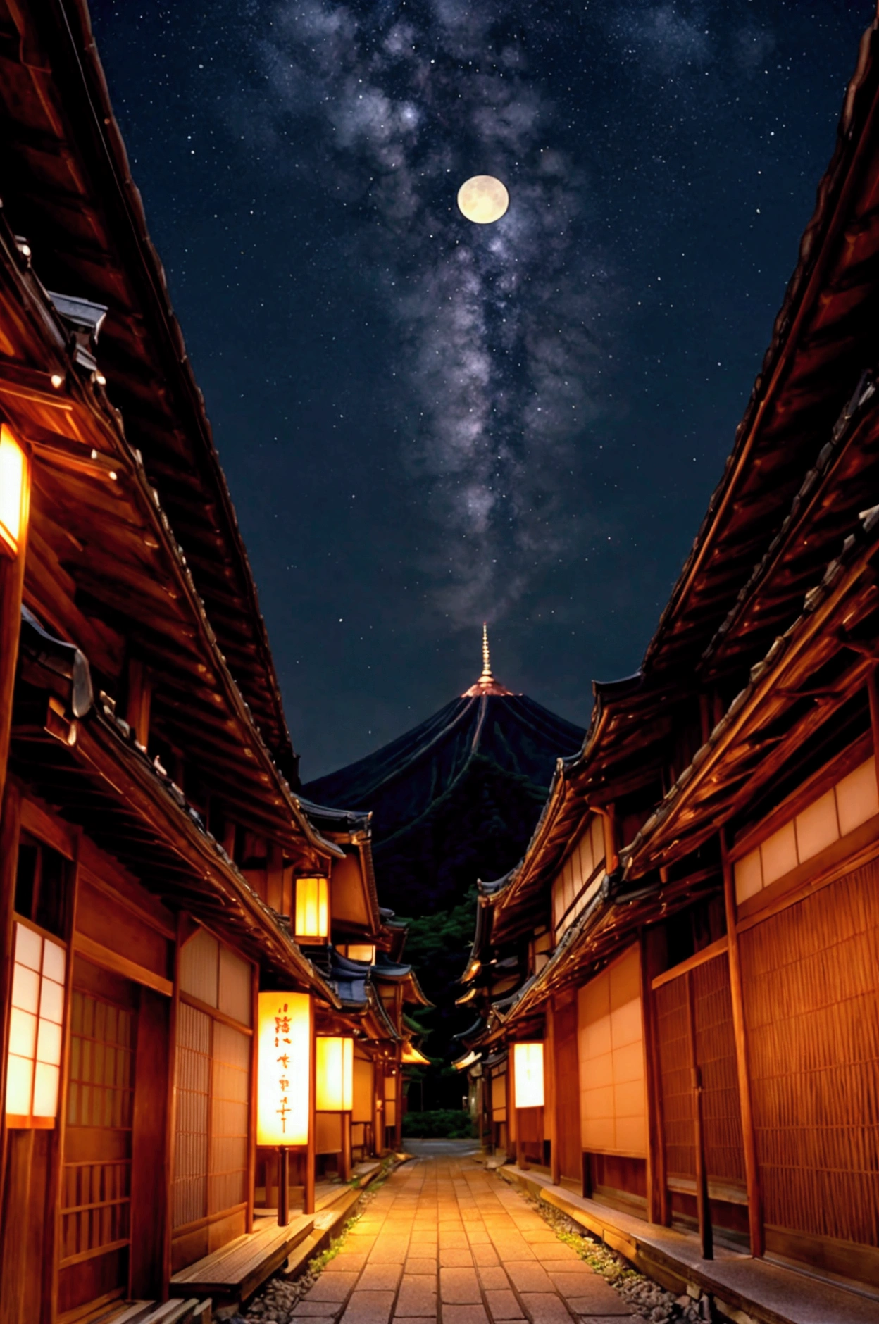 Japan、rice、Fantasy、summer night、4K quality、photograph、