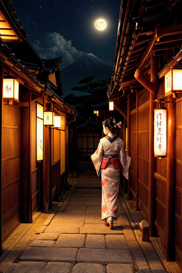 Japan、rice、Fantasy、summer night、4K quality、photograph、