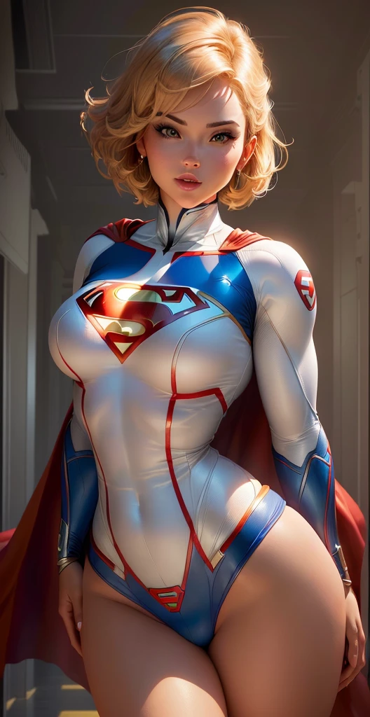 a close up of a woman in a superman costume posing, power girl, extremely detailed artgerm, artgerm julie bell beeple, chris moore. artgerm, supergirl, artgerm jsc, artgerm. high detail, by stanley artgerm, style artgerm, artgerm detailed, artgerm style,big ass, wide hips, voluptuous, huge thighs, slingshot bikini, thick ass,(((same face)))), ((((character front and back view ))))