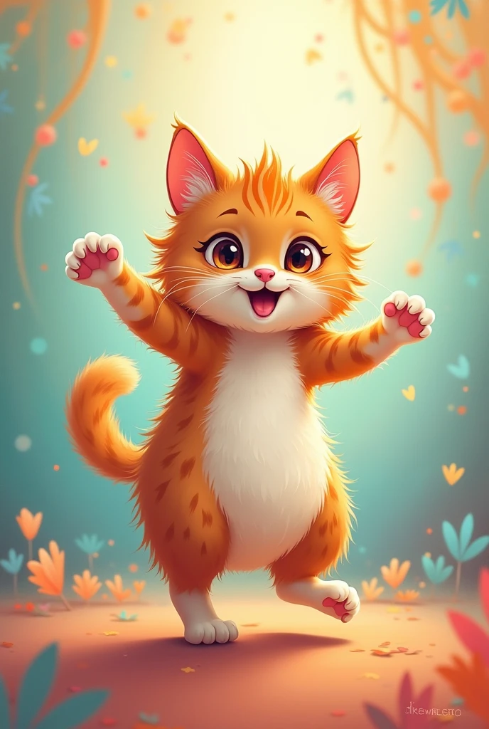A cute cat dancing