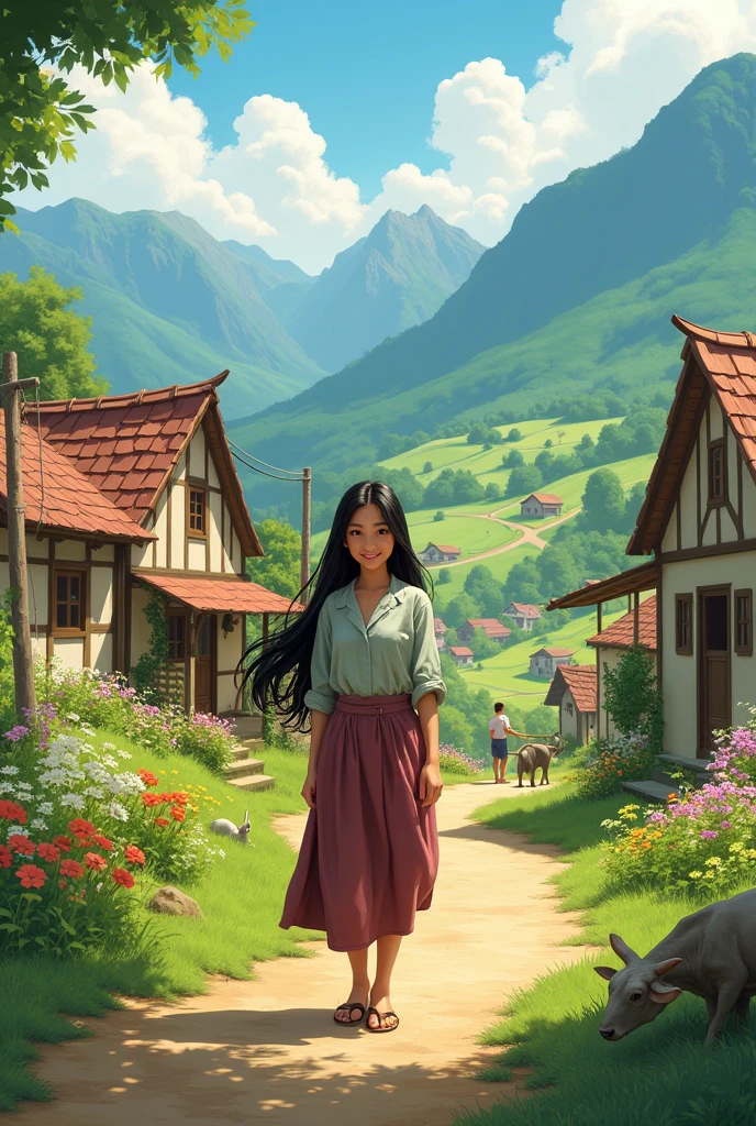 Maya lives in village