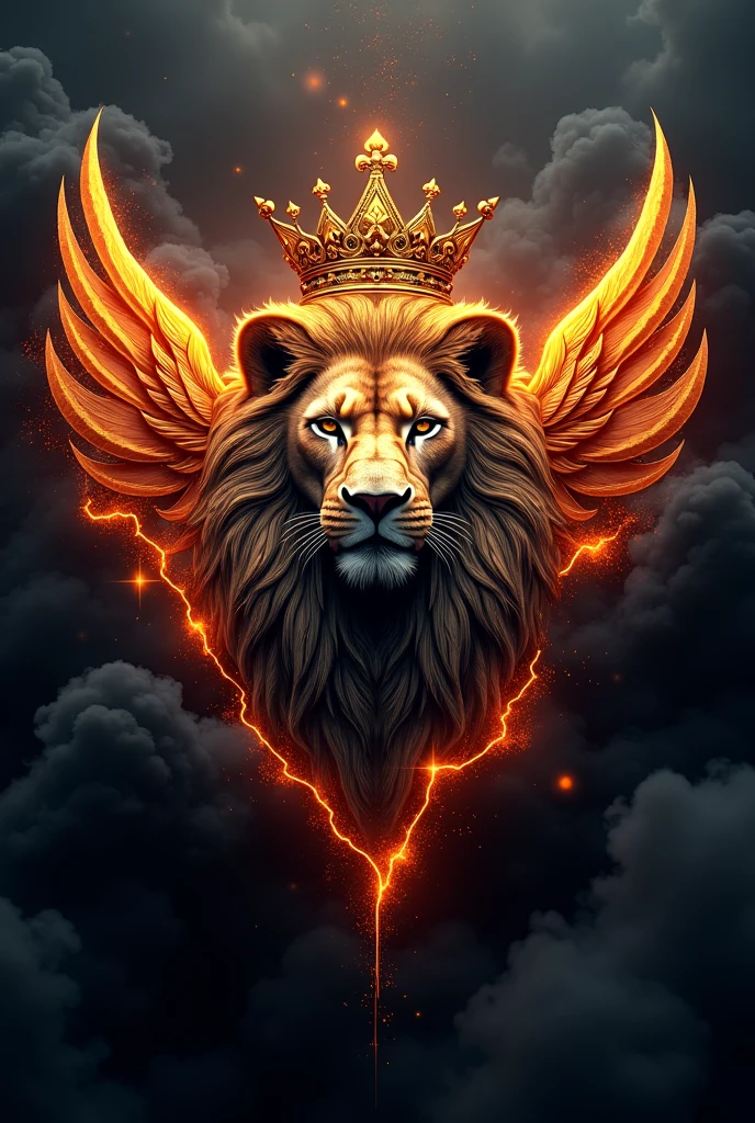 The name “MAHENDRA SINGH KOLI”with fire and wings , smoke, and lightning stars IN DIFFERENT SHADES OF black and a lion’s head on golden taaj, typography, 3d rendering, photography, architecture, photo, fashion, vibrant, cinematic, 3d render, poster