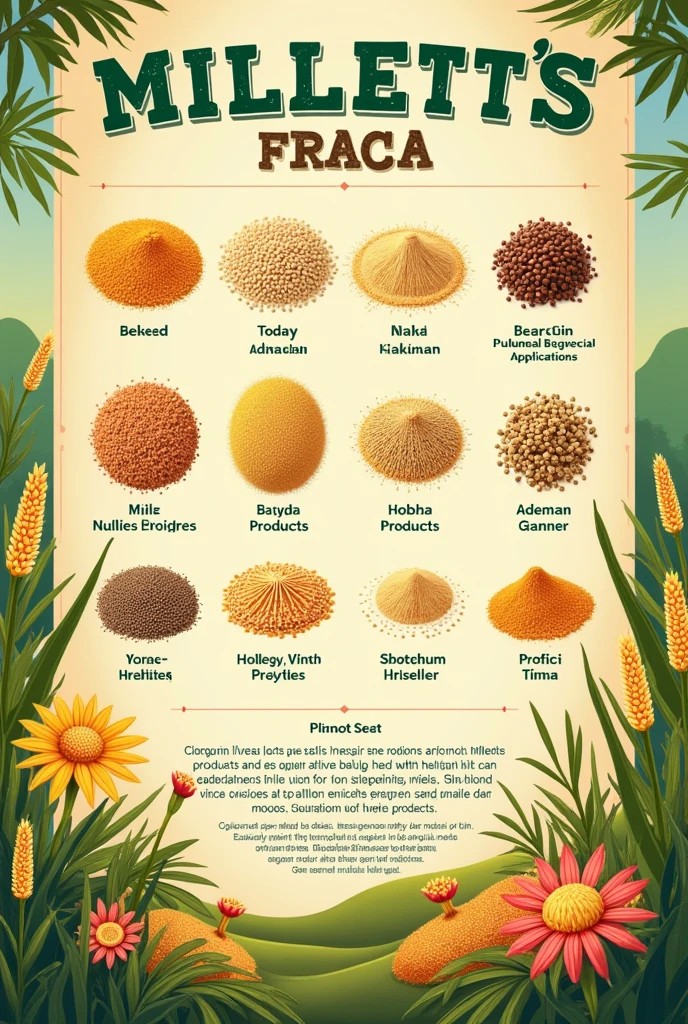 Poster on benefits of millets