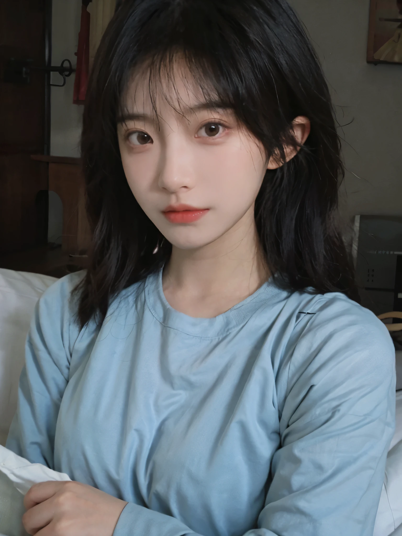 Best quality,masterpiece,Ultra-high resolution,(Photo Realism:1.4),Girl,Sexy,cute,(shirt:1.2),(Big breasts:1.3),(whole body:1.4)