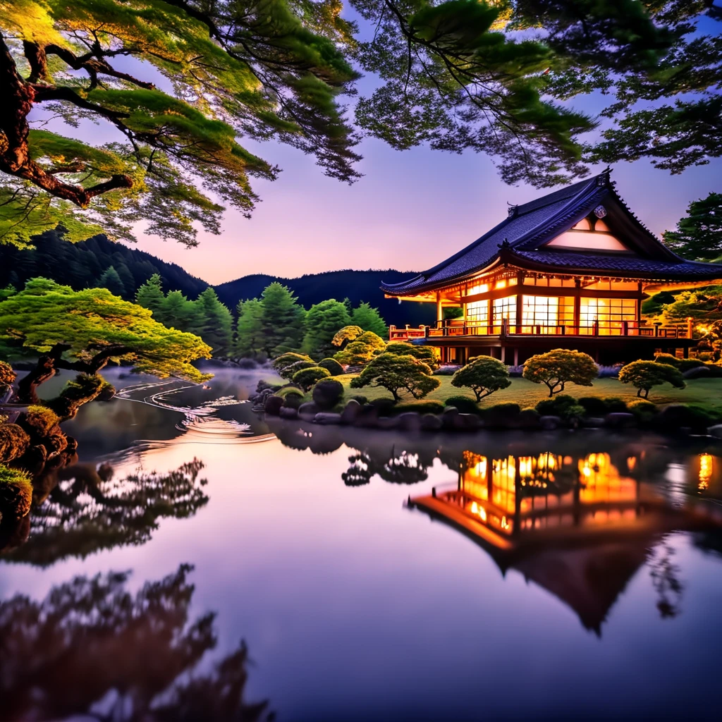 Good night Japanese summer night, quiet time, calm mind, peaceful time flows,((highest quality, 8K, masterpiece: 1.3)),