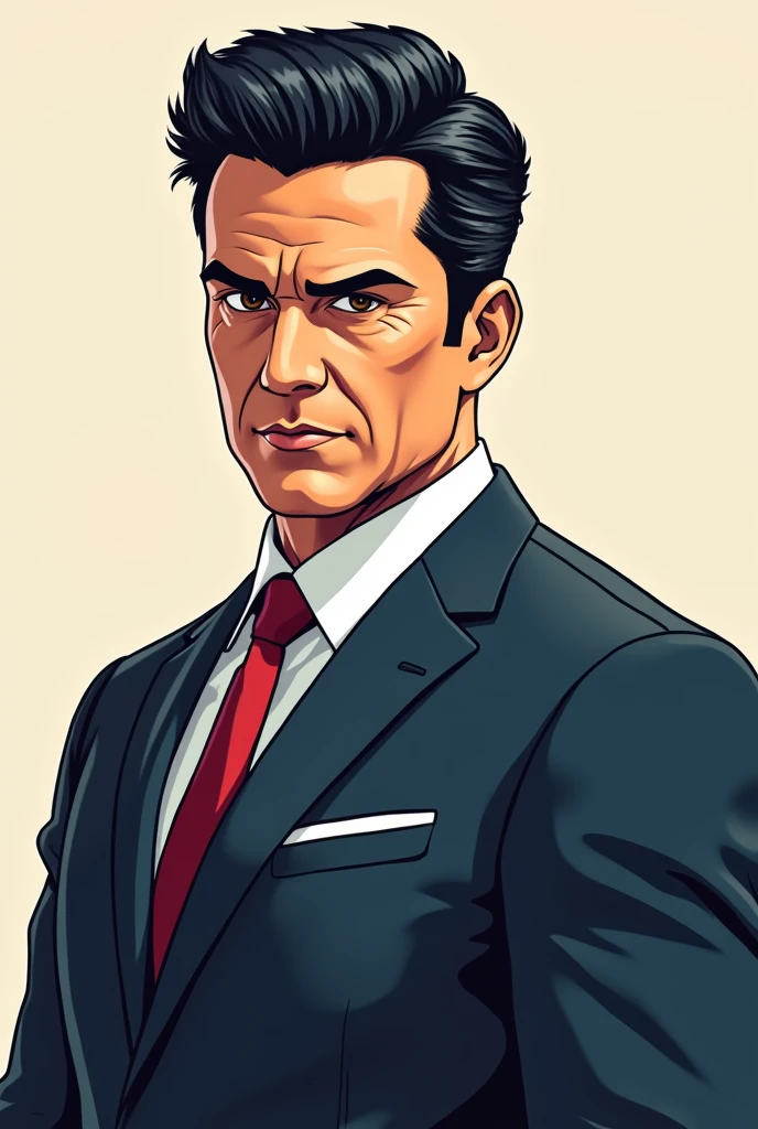 manager Black Hair An illustration