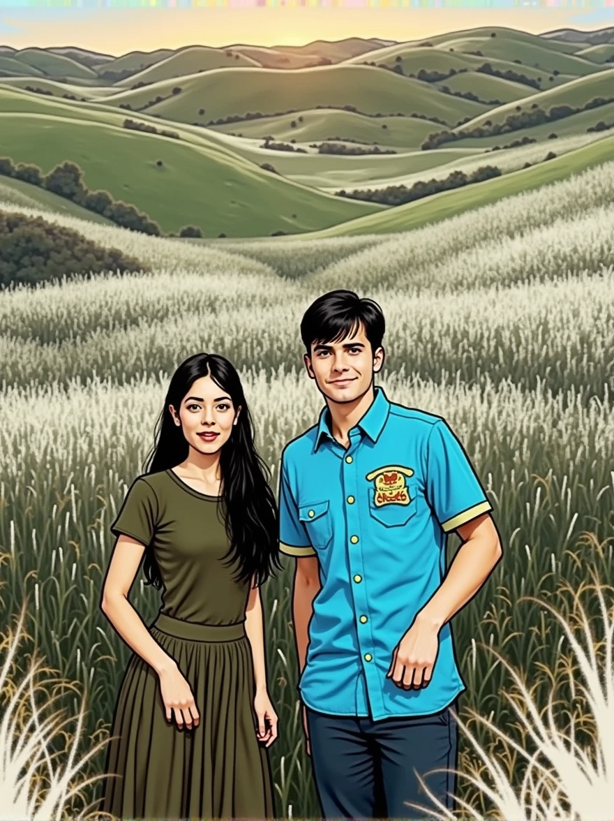 This 2 people in a field 