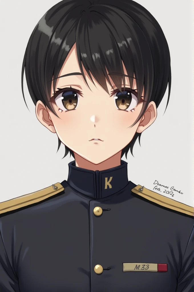 JK in uniform makes face