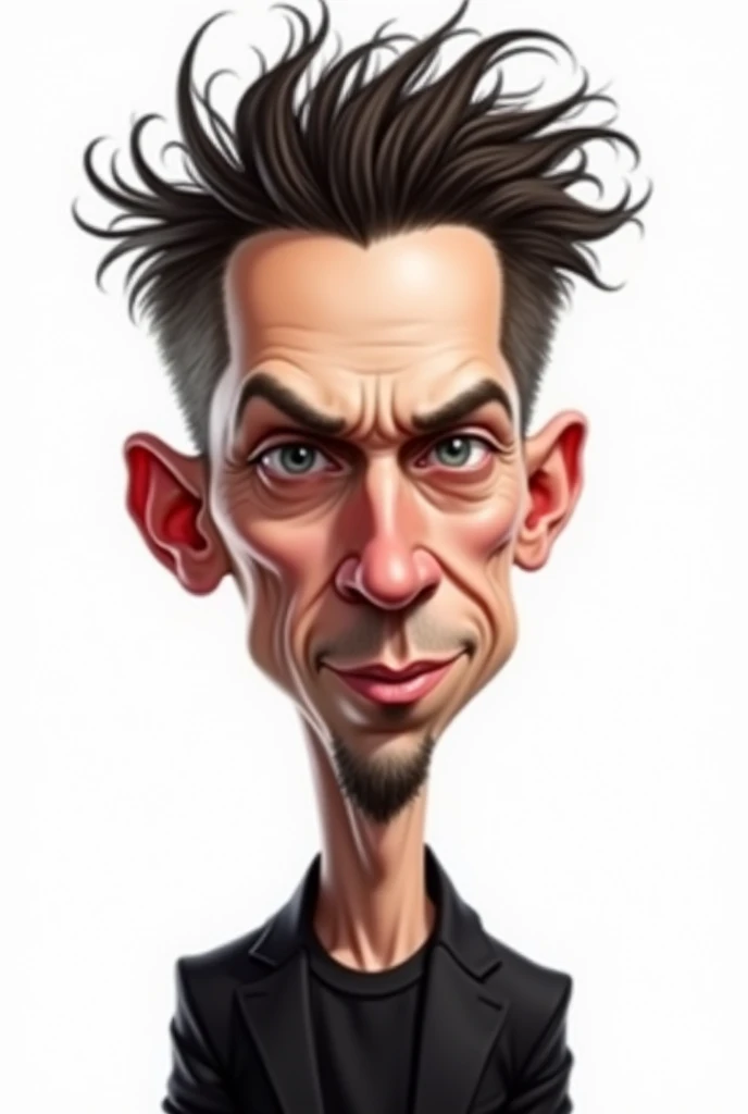 Caricature of Chester Bennington from Linkin Park, White background