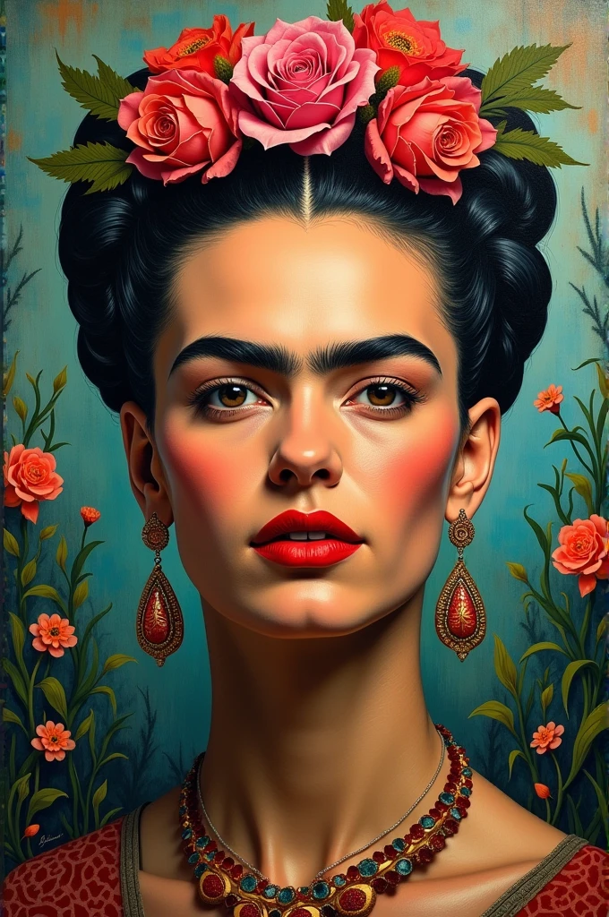 Frida Kahlo without eyebrows