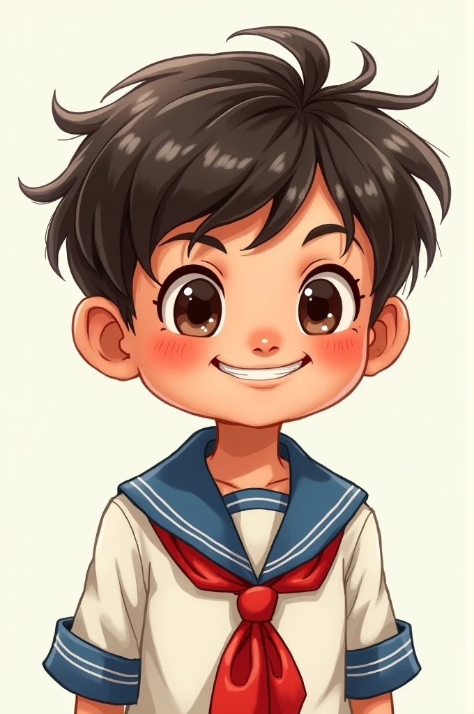JK in a sailor suit makes a face