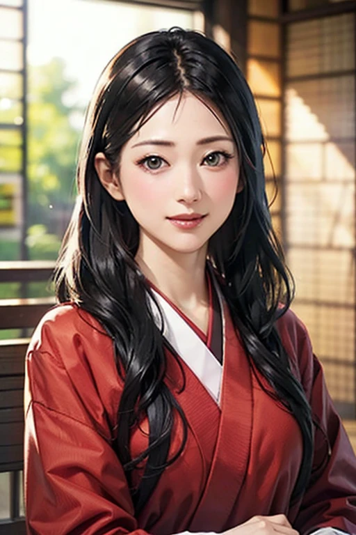 (8k, RAW Photos, Highest quality, High resolution:1.2), (Realistic, photo-Realistic:1.37) , (Highly detailed face and eyes、Beautiful Face、Beautiful Eyes、Beautiful Nose、Pretty lips)、alone, One person, female_concentrated, Sengoku period,kimono,Japanese style background,