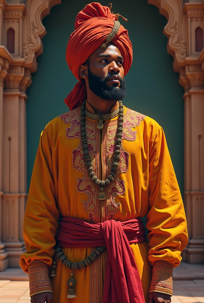 Kendrick Lamar in India wearing Indian traditional clothes 
