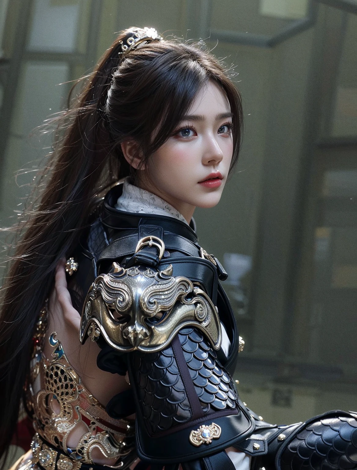 Game Art，Best image quality，Maximum resolution，8K，(A bust photo)，(portrait)，(Head close-up)，(Rule of Thirds)，Unreal Engine 5 rendering works，20 year old girl，((Queen))，The eyes are very detailed，(Large Breasts)，Elegant and noble，light，Ray Tracing，Game CG，((3D Unreal Engine))，OC rendering reflection mode，4K，Ultra-clear，Sensual，Translucent lace，Fair and plump figure，Pretty Face，Glossy Gel Coat，身着华贵礼服的Queen，Crystal Gem Crown，Necklace jewelry，blue eyes，Gorgeous and intricate tattoo designs，Ultra-clear portrait，Sexy thick lips(Red lipstick)，Gorgeous clothing，Diamond Gold，Luxury Costume Jewelry，Diamonds of the Universe，General armor